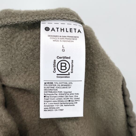 Athleta Easy Fleece Straight Leg Cargo Pant Mineral Size Large NWT - Picture 6 of 9